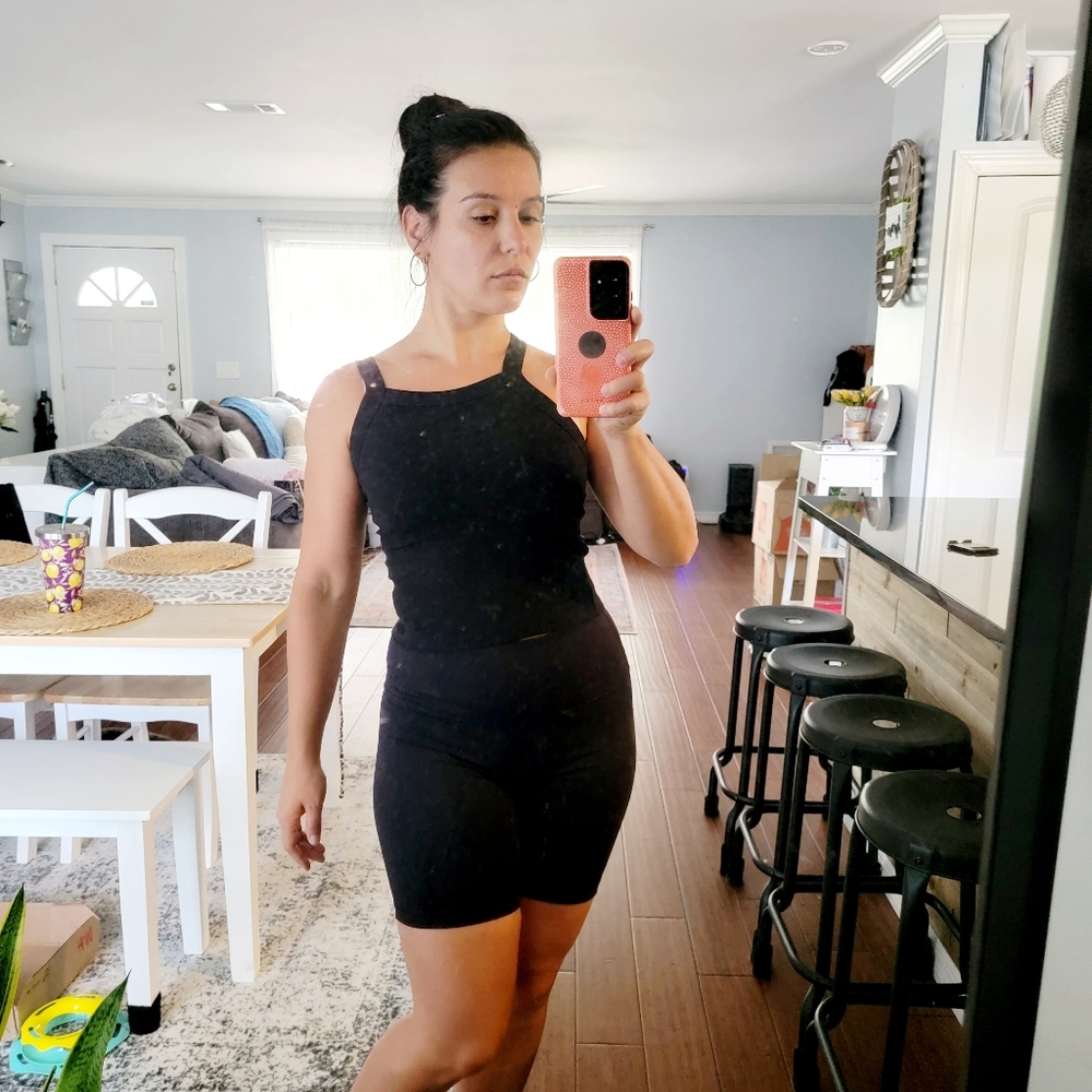 Forever 21 Size S Black Asymmetric Straps Tank Top